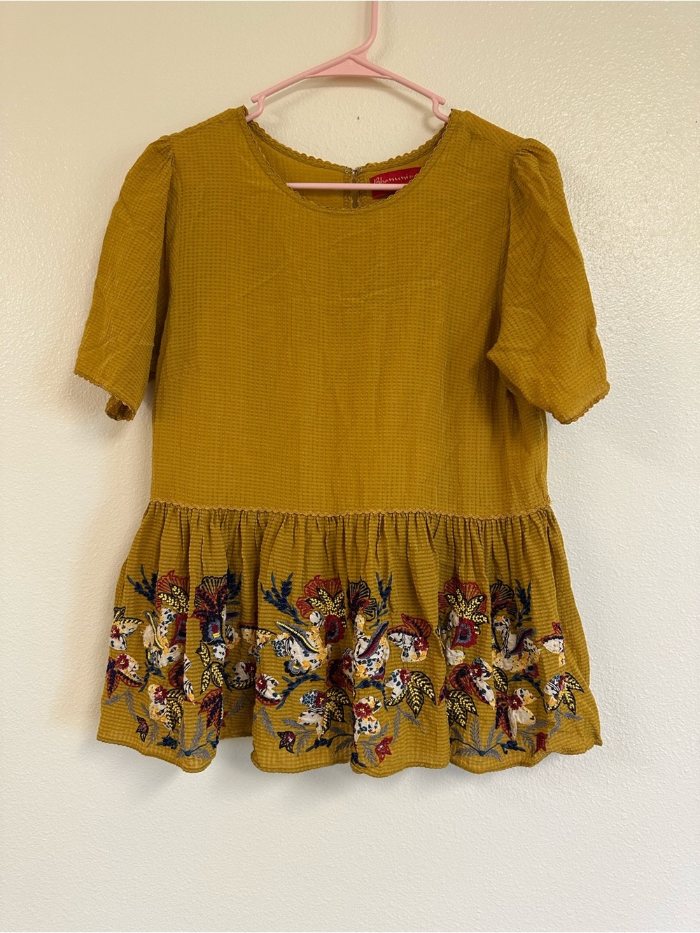 Bhanuni By Jyoti Embroidered Hem Top